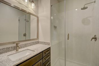 Standup frameless tiled showers